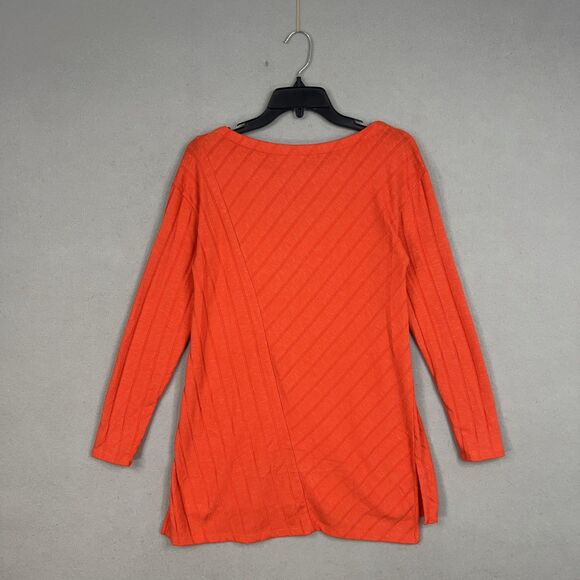 Maeve Anthropologie Sweater Womens Medium Orange Devine Tunic Top Minimal Cozy - Picture 7 of 14
